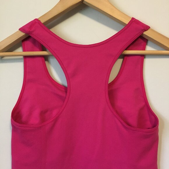 Hot Pink Barbiecore Stretchy Racerback Back Tank Top With Inbuilt Bra - Picture 6 of 11